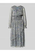 Sukienki - Sukienka szyfonowa taliowana z kwiatowym wzorem na całej powierzchni model LIVY DRESS - Pepe Jeans - miniaturka - grafika 1
