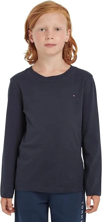 TOMMY HILFIGER GRANATOWA BLUZKA DZIECIĘCA Z DŁUGIM RĘKAWEM 176 7FA