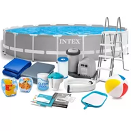 Baseny ogrodowe - Basen stelażowy do ogrodu Intex Prism Frame Premium Pools 549 x 122 zestaw 18w1 - miniaturka - grafika 1