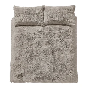 Brązowa pościel jednoosobowa z mikropluszu 135x200 cm Cuddly – Catherine Lansfield - Pościel - miniaturka - grafika 1