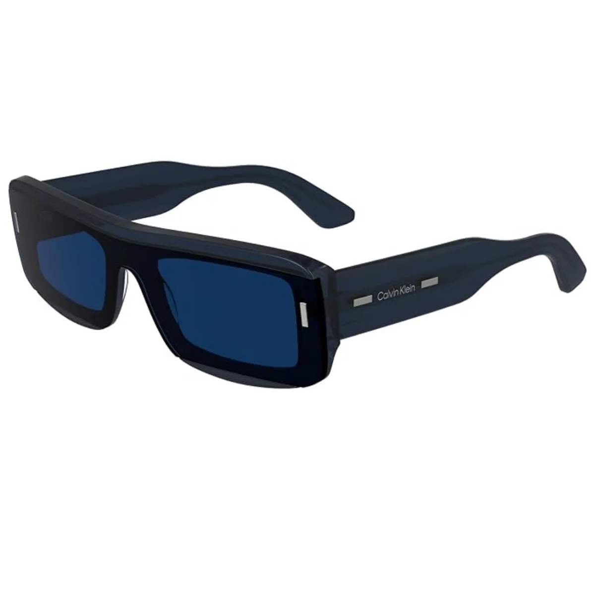 Okulary przeciwsłoneczne Calvin Klein CK24503S 438 niebieskie unisex prostokątne