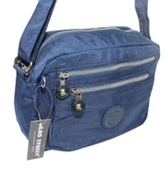 Torebki damskie - Stylowa Lekka Materiałowa Torba Pozioma Średnia Na Ramię Bag Street NR 2245 GRANATOWY 28 x 19 x 12 [cm] - miniaturka - grafika 1