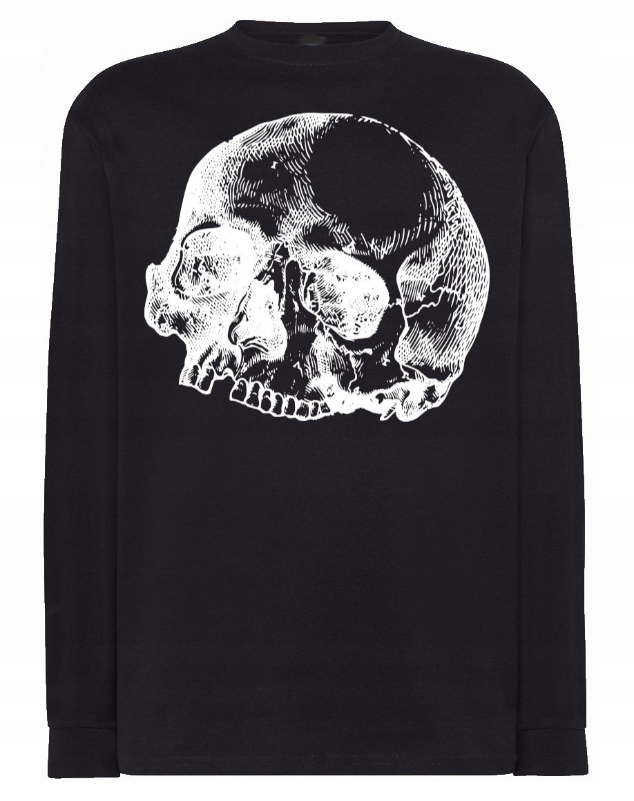 Longsleeve męski nadruk Skull CZASZKA r.4XL