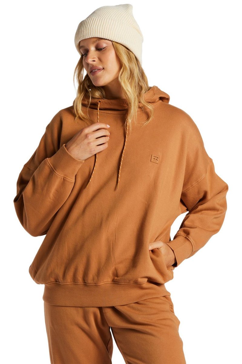Bluza damska Billabong Halifax brązowa z kapturem-S