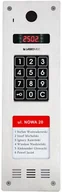 Akcesoria do domofonów i wideodomofonów - Laskomex CP-2533NR-040 Wąski panel audio pionowy, ze stali nierdzewnej, z czytnikiem RFID i DŁUŻSZĄ listą lokatorów (kompatybilny z modułem KAM3-1) - miniaturka - grafika 1