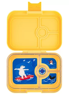 Średni prostokątny lunchbox Yumbox Panino - yoyo yellow / polar bear tray - Lunch boxy - miniaturka - grafika 1