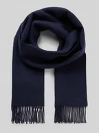 Apaszki i szaliki męskie - Szal wełniany z frędzlami - miniaturka - grafika 1