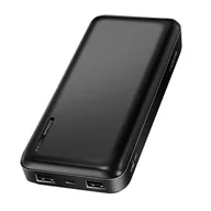 Powerbanki - Powerbank 20 000 mAh z 2x USB-A i 1x USB-C, Czarny - miniaturka - grafika 1