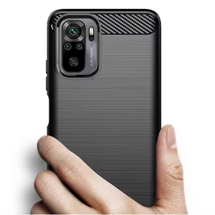 Carbon Case elastyczne etui pokrowiec Xiaomi Redmi Note 10 / Redmi Note 10S niebieski - Etui i futerały do telefonów - miniaturka - grafika 3