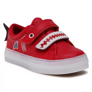 Sneakersy damskie - CLARKS Sneakersy Flarescalelo T 261580727 Red Leather - grafika 1