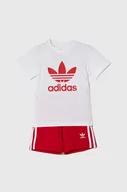 Dresy i komplety dla chłopców - adidas Originals komplet dziecięcy kolor czerwony - miniaturka - grafika 1