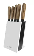 Noże kuchenne - Vialli Design Zestaw noży w białym bloku 5 szt Soho 27992 27992 + 27992 - miniaturka - grafika 1