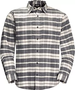 Jack Wolfskin Męska koszula Nature Time, Phantom Checks, XXL - Koszule męskie - miniaturka - grafika 1