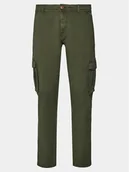 Spodnie męskie - Blend Spodnie materiałowe 20716450 Zielony Slim Fit - miniaturka - grafika 1