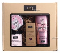 Kosmetyki do mycia twarzy - LaQ - Kocica Piwonia - Zestaw prezentowy dla kobiet - Balsam do ciała 200 ml + Odżywczy mus do mycia twarzy 100 ml + Kwas hialuronowy 30 ml + Mus do mycia i depilacji ciała 100 g - miniaturka - grafika 1