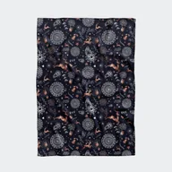 Koce - Koc pluszowy WINTER wzór BN18 | świąteczne ornamenty 150 x 200 cm - miniaturka - grafika 1