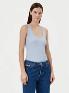 Koszulki i topy damskie - Calvin Klein Top K20K208246 Niebieski Slim Fit - miniaturka - grafika 1
