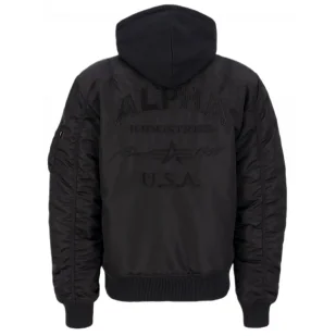 Kurtka Alpha Industries MA-1 ZH Back EMB 138105 03 - Czarna XL - Odzież taktyczna i umundurowanie - miniaturka - grafika 1