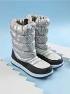 Buty dla dziewczynek - Sinsay - Śniegowce - srebrny - miniaturka - grafika 1