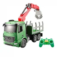Samochody i pojazdy dla dzieci - Double Eagle Dźwig do przewozu drewna Mercedes-Benz 1:20 2.4GHz dźwięki i światła ruchomy wysięgnik) DE/E352-003 - miniaturka - grafika 1