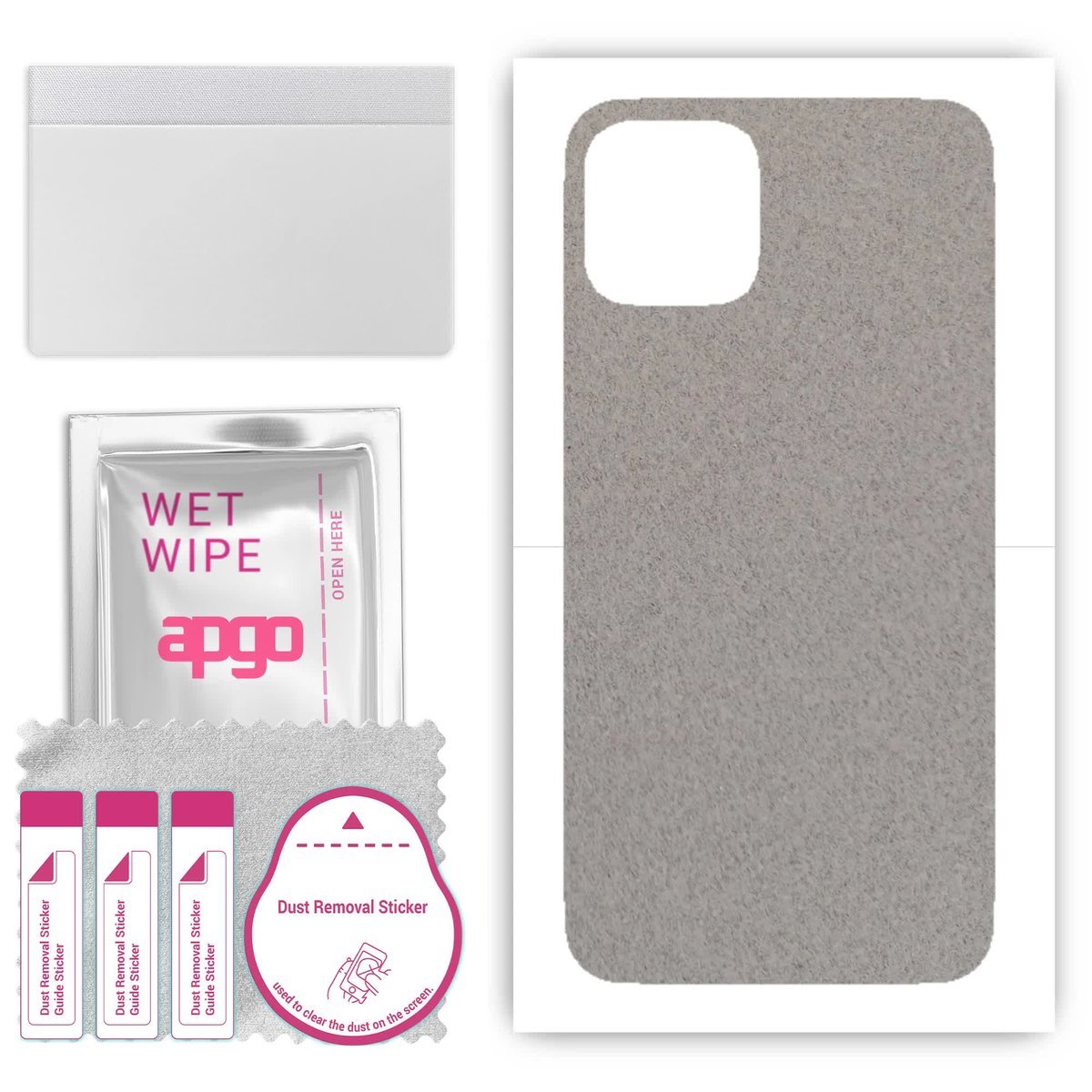 Folia naklejka skórka strukturalna na TYŁ Zamsz do Apple iPhone 11 Pro - Zamsz Szary - apgo SKINS