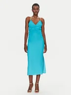 Sukienki - Simona Corsellini Sukienka letnia P25CPAB05601 Turkusowy Regular Fit - miniaturka - grafika 1