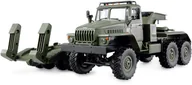 Modele zdalnie sterowane - Amewi Ural B36 Militär LKW 6WD mit Tieflader 1:16 RTR grün - miniaturka - grafika 1
