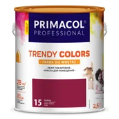 Farby wewnętrzne - Primacol Farba Trendy Colors bordowa (15) 2,5 l PROFESSIONAL - miniaturka - grafika 1