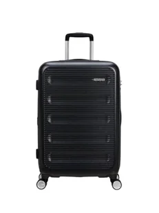American Tourister Astrobeam Spinner M, walizka z możliwością rozszerzenia, 67 cm, 69/80 l, czarny (Storm Black), Czarny (Storm Black), Koffer 67 cm, Walizka - Walizki - miniaturka - grafika 1