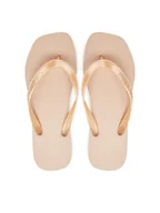Klapki i japonki damskie - Calvin Klein Jeans Japonki Thong+ Tpu Metallic YW0YW01720 Różowy - miniaturka - grafika 1