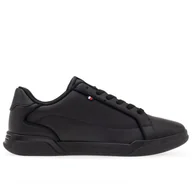 Buty sportowe męskie - Buty Tommy Hilfiger Lo Cup Lth FM0FM04827-BDS - czarne - miniaturka - grafika 1