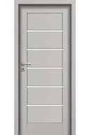 Drzwi wewnętrzne - Pol-Skone Dzwi Wewnętrzne Z Szybą Slim V3S5 Laminowane Platino - miniaturka - grafika 1