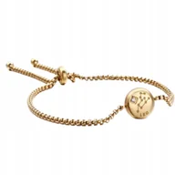 Bransoletki - Bransoletka Zodiakalna Lew - złoty kolor, regulowana - miniaturka - grafika 1