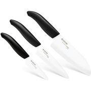 Noże kuchenne - Kyocera KYOCERA zestaw noży ceramika FK-3PC  Santoku + nożyk do owoców + nóż 606771-FK-3PC-WHBK - miniaturka - grafika 1