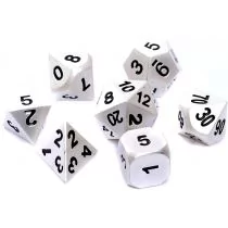 Komplet kości RPG - Metal - Matowe srebro Rebel - Akcesoria do gier planszowych - miniaturka - grafika 1