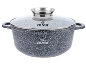 Garnki - GARNEK MARMUROWY 1.7L / 18cm ZILNER GREY ZL-6999 - miniaturka - grafika 1