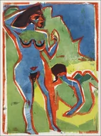 Plakaty - Bathing Women - Moritzburg, Ernst Ludwig Kirchner - plakat Wymiar do wyboru: 30x40 cm - miniaturka - grafika 1