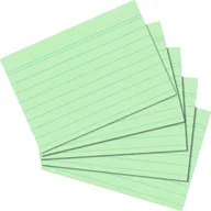 Szkolne artykuły papiernicze - Herlitz Herlitz Karteikarte A7 liniert grün 100er Packung - miniaturka - grafika 1
