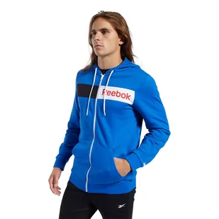 Reebok, Bluza męska, TE LINEAR LOGO FZ FK6117, niebieski, rozmiar S - Bluzy męskie - miniaturka - grafika 1