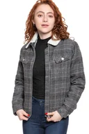 Kurtki damskie - Damska kurtka zimowa Lee WOOL CHECK SHERPA JK XS - miniaturka - grafika 1