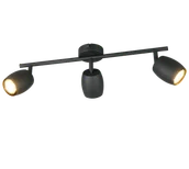 Lampy sufitowe - NANCY R86263032 regulowana lampa ścienna sufitowa czarny mat 3xGU10 - miniaturka - grafika 1