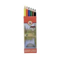 Przybory szkolne - Koh-i-Nor Kredki 6 kolorowe OMEGA lakierowana 3371 KR30KH - miniaturka - grafika 1