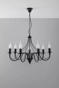Sollux Lighting Żyrandol MINERWA 7 czarny - Lampy sufitowe - miniaturka - grafika 1