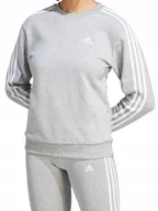 Bluzy damskie - BLUZA damska ADIDAS IM0206 dresowa szara bawełniana sportowa dres M - miniaturka - grafika 1
