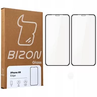 Szkła hartowane na telefon - Bizon Szkło hartowane Bizon Glass Edge CF - 2 sztuki + ochrona na obiektyw, iPhone Xr, czarne 5903896180168 - miniaturka - grafika 1