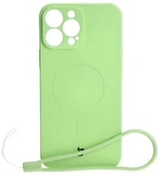 Etui i futerały do telefonów - Bizon Etui Case Silicone MagSafe do iPhone 13 Pro Max, jasnozielone - miniaturka - grafika 1