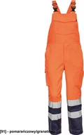 Odzież robocza - CERVA LORCA HV męski spodnie ogrodniczki wykonane z materiału Hi-Vis posiadające elastczne szelki z plastikowymi klamrami i - pomarańczowy/granatowy 46 - miniaturka - grafika 1