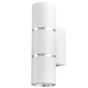 Lampy ścienne - LAMPA ŚCIENNA KINKIET NOWOCZESNY BIAŁO-CHROMOWANY ASTI W2 - miniaturka - grafika 1