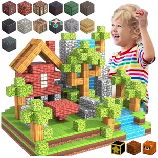 KLOCKI MAGNETYCZNE Sześciany Dla dzieci 1 LUDZIK 100 KLOCKÓW - Klocki - miniaturka - grafika 1