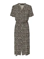 Sukienki - VERO MODA Women's VMVICA S/S Shirt Dress GA WVN NOOS sukienka, Nomad/AOP:Zebbi, L, Nomad/Aop: zebbi, L - miniaturka - grafika 1